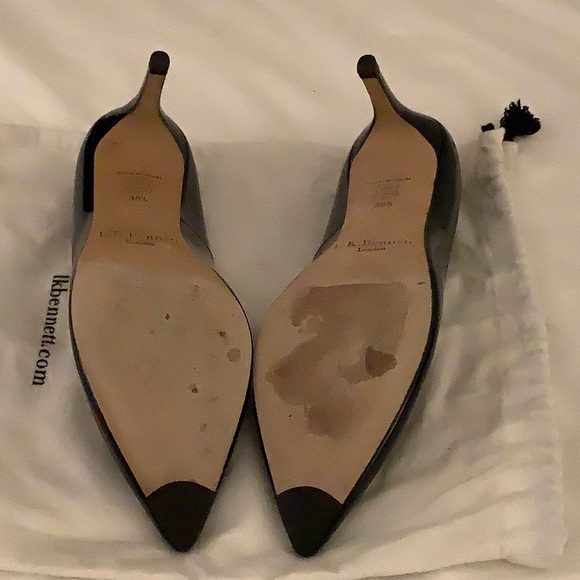 LK Bennett Navy Patent Leather Heels - Picture 5 of 5